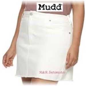 White denim miniskirt